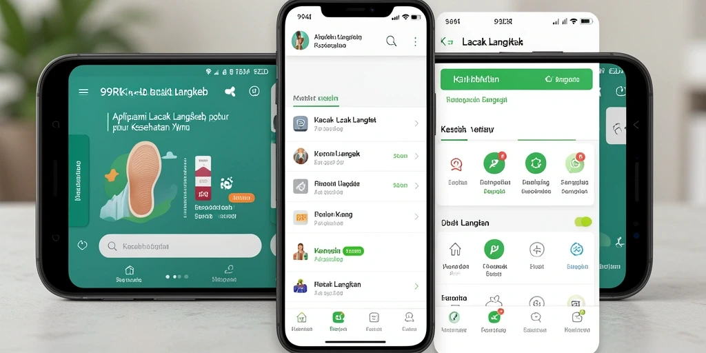 Tampilan antarmuka aplikasi 99RK dengan fungsi Lacak Langkah.