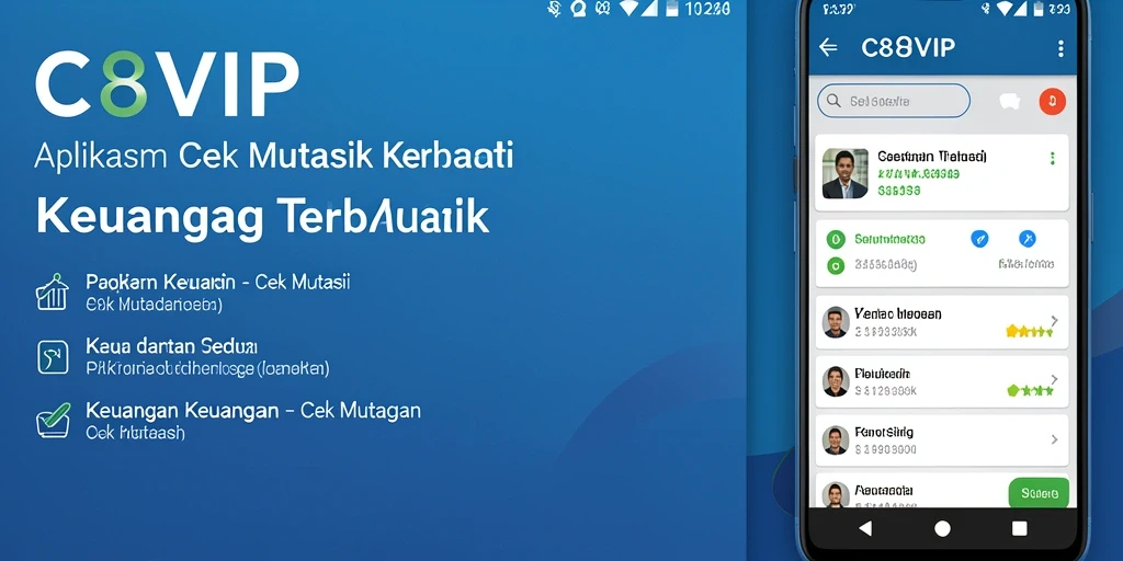 Tangkapan layar utama aplikasi C8VIP menunjukkan antarmuka cek mutasi yang praktis.