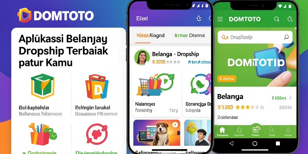 Tampilan antarmuka utama aplikasi DOMTOTO yang menarik dan mudah digunakan.