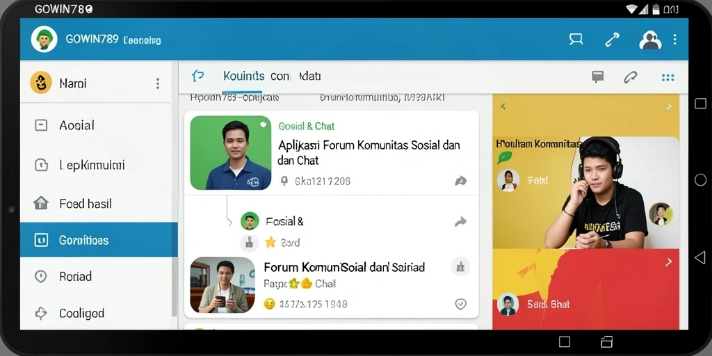 Antarmuka GOWIN789 yang mencerminkan komunitas aktif dan interaktif.