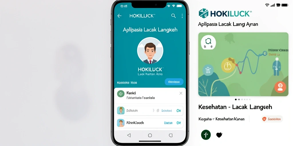Antarmuka HOKILUCK menunjukkan pelacakan langkah secara real-time.