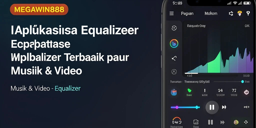 Tampilan antarmuka pengguna MEGAWIN888 untuk pengaturan equalizer.